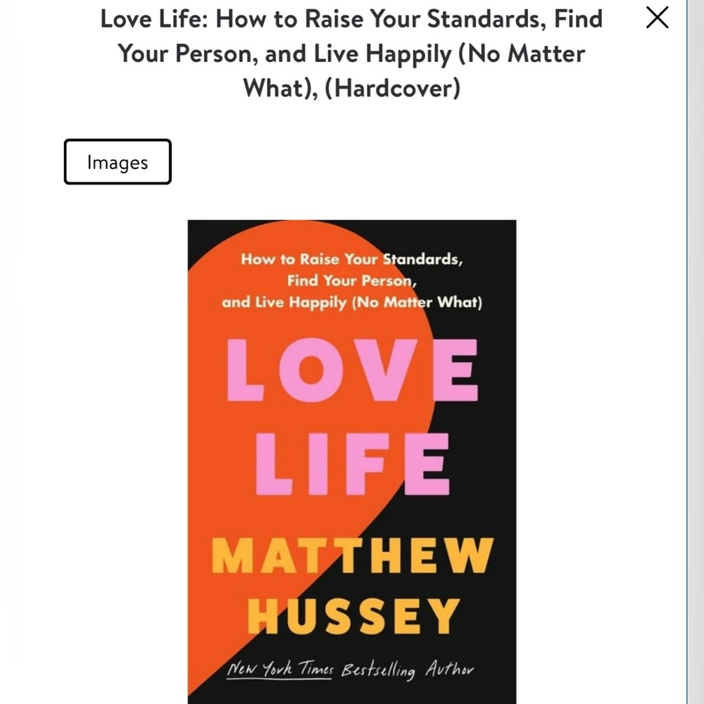 Love Life hardcover book by Matthew Hussey